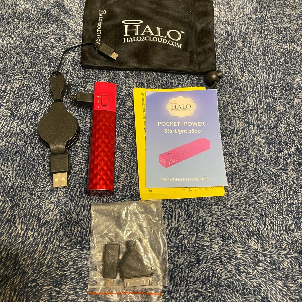 Halo Red Pocket Power Charger